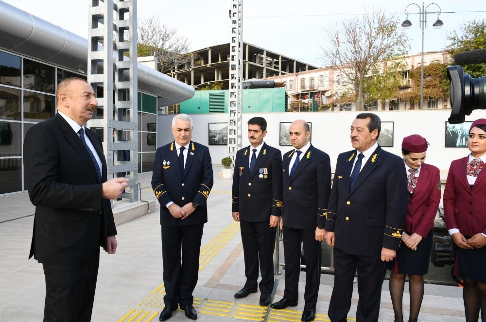 President Ilham Aliyev inaugurates Pirshaghi railway Station (PHOTO)