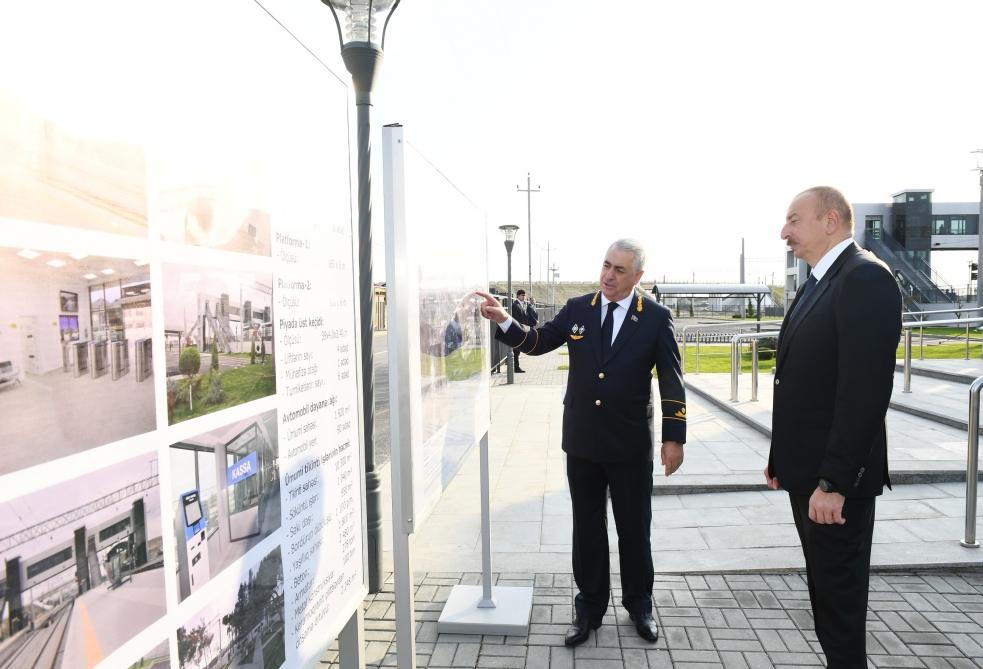 President Ilham Aliyev inaugurates Pirshaghi railway Station (PHOTO)