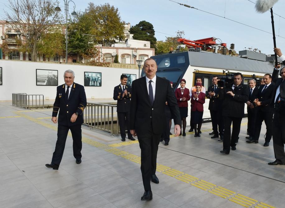 President Ilham Aliyev inaugurates Pirshaghi railway Station (PHOTO)