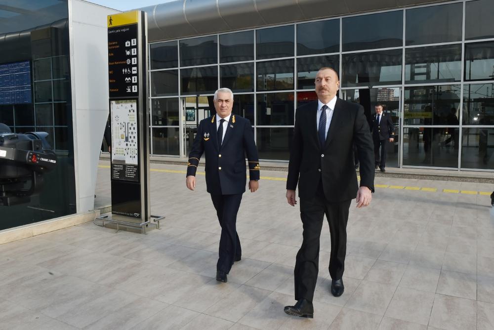 President Ilham Aliyev inaugurates Pirshaghi railway Station (PHOTO)