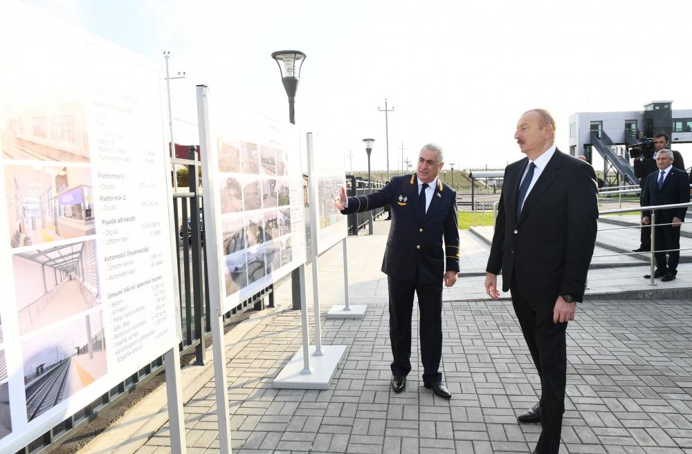 President Ilham Aliyev inaugurates Pirshaghi railway Station (PHOTO)