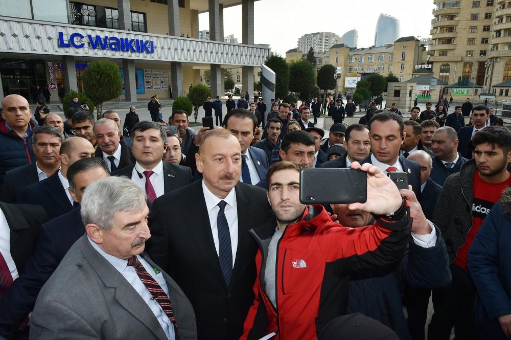 President Ilham Aliyev inaugurates Pirshaghi railway Station (PHOTO)