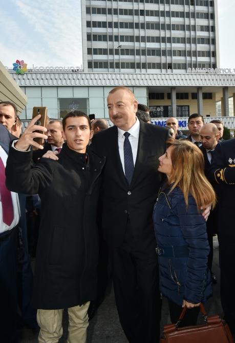 President Ilham Aliyev inaugurates Pirshaghi railway Station (PHOTO)