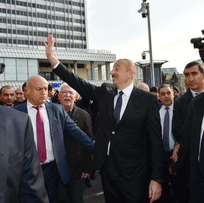President Ilham Aliyev inaugurates Pirshaghi railway Station (PHOTO)