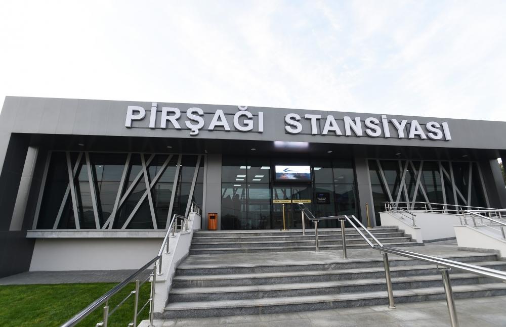President Ilham Aliyev inaugurates Pirshaghi railway Station (PHOTO)