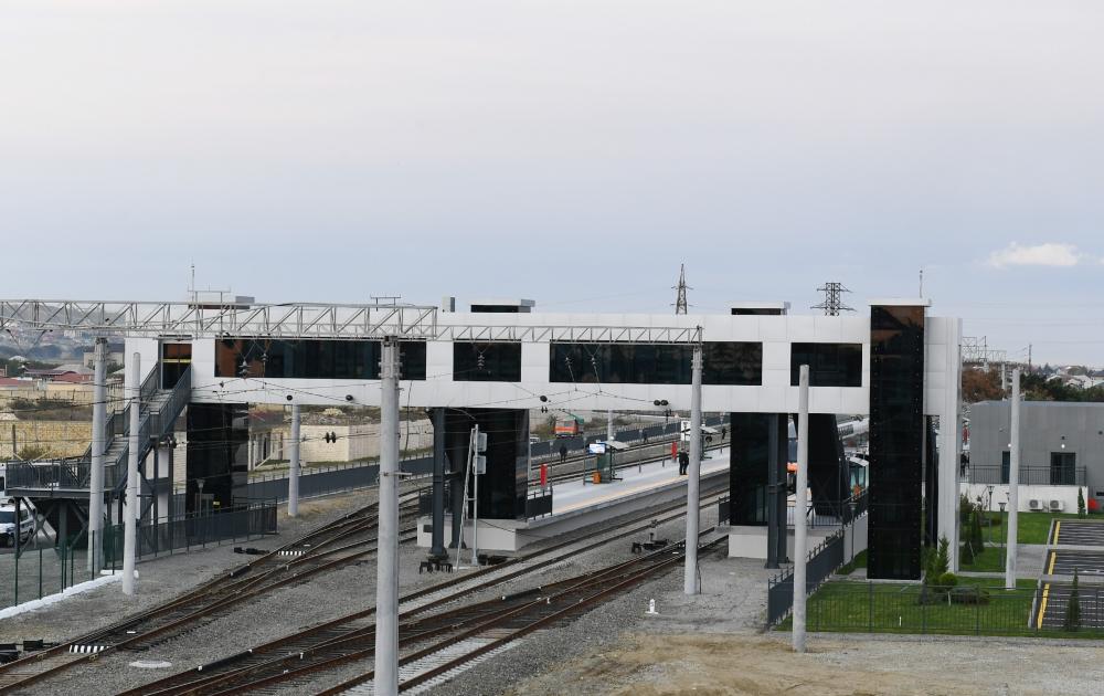 President Ilham Aliyev inaugurates Pirshaghi railway Station (PHOTO)