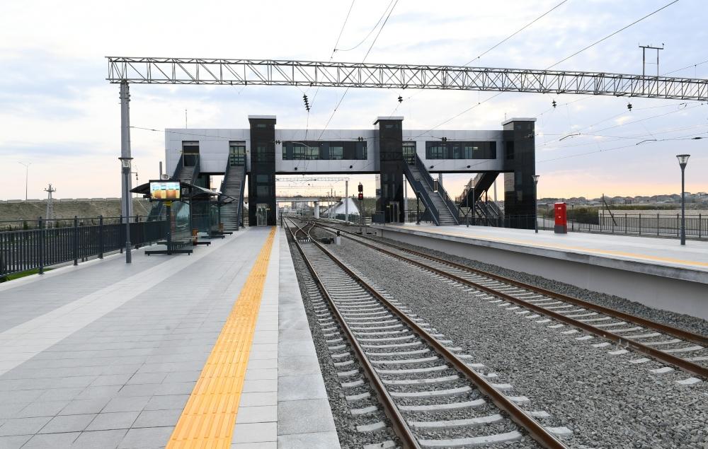 President Ilham Aliyev inaugurates Pirshaghi railway Station (PHOTO)