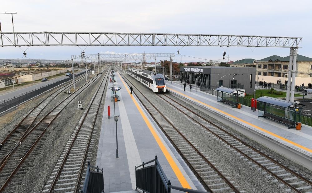 President Ilham Aliyev inaugurates Pirshaghi railway Station (PHOTO)
