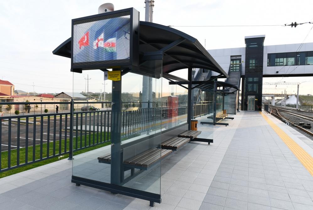President Ilham Aliyev inaugurates Pirshaghi railway Station (PHOTO)