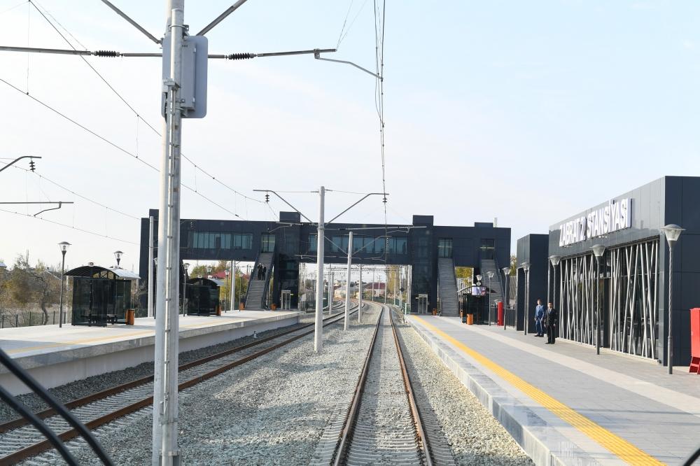 President Ilham Aliyev inaugurates Pirshaghi railway Station (PHOTO)