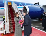 Azerbaijan's First VP Mehriban Aliyeva arrives in Russia for official visit (PHOTO)