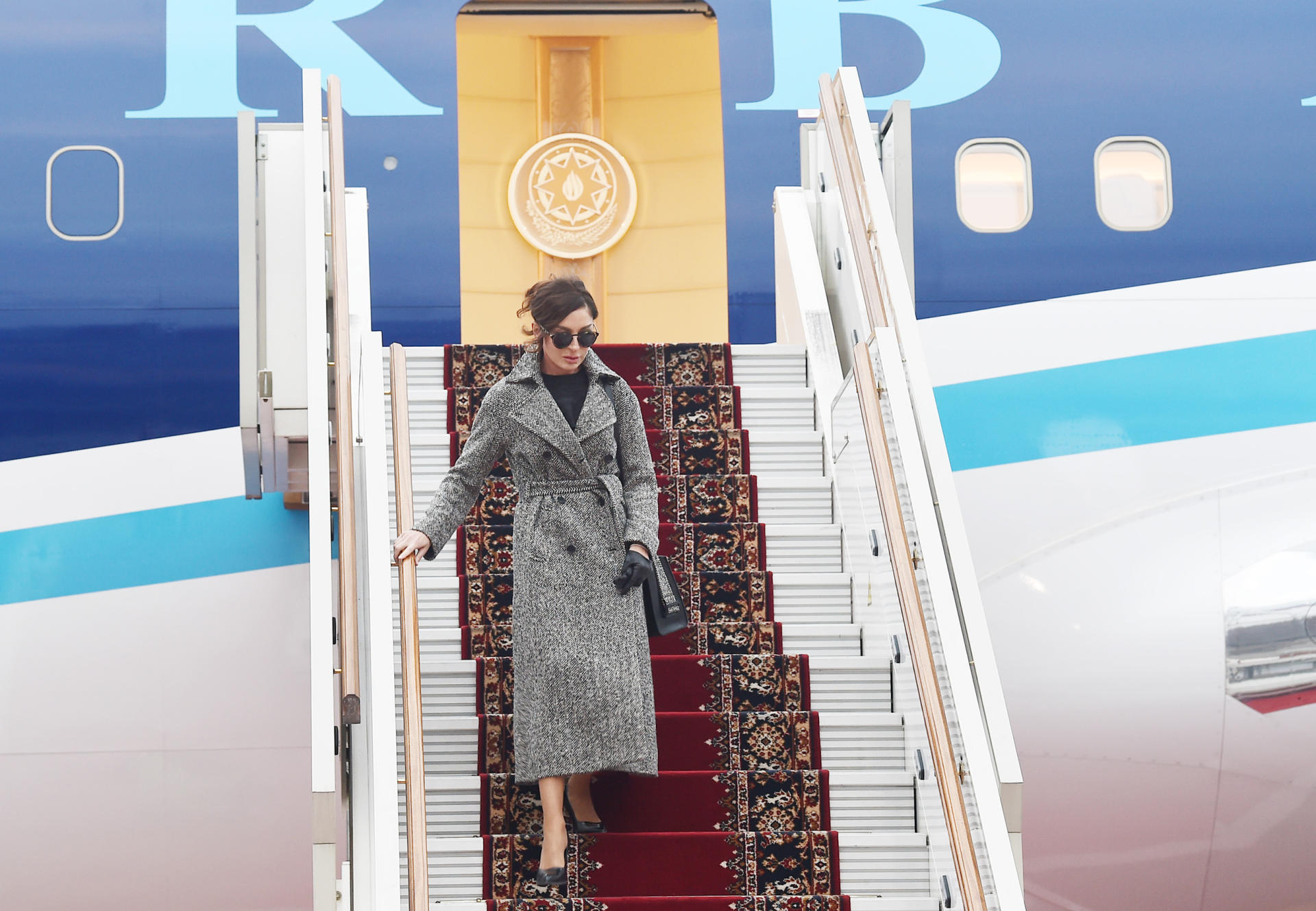 Azerbaijan's First VP Mehriban Aliyeva arrives in Russia for official visit (PHOTO)