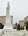 Azerbaijani president arrives in Sumgayit (PHOTO)