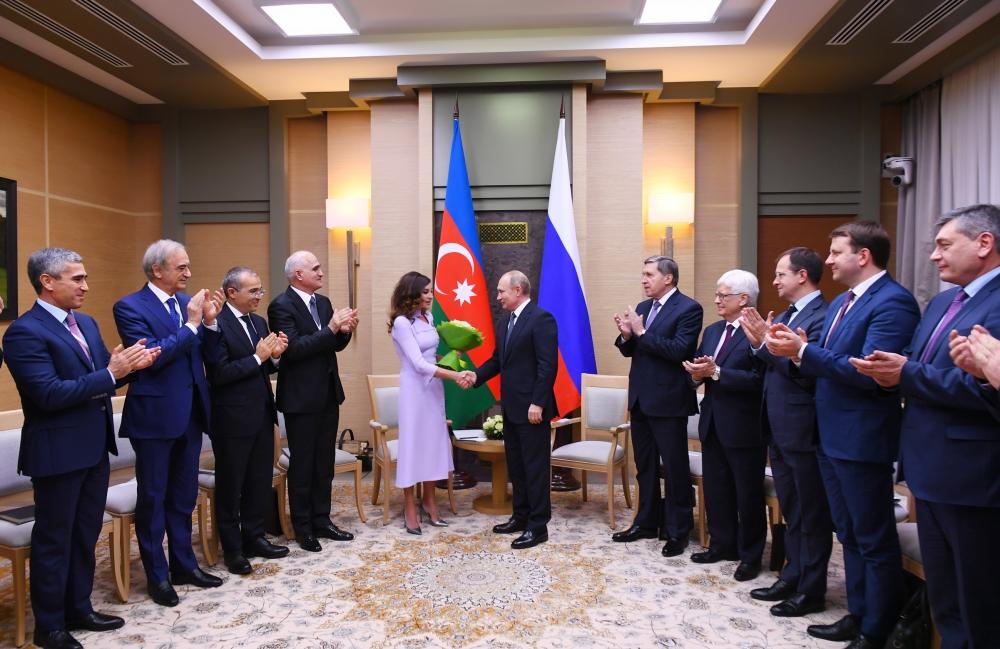 First Vice-President Mehriban Aliyeva met with Russian President Vladimir Putin (PHOTO)