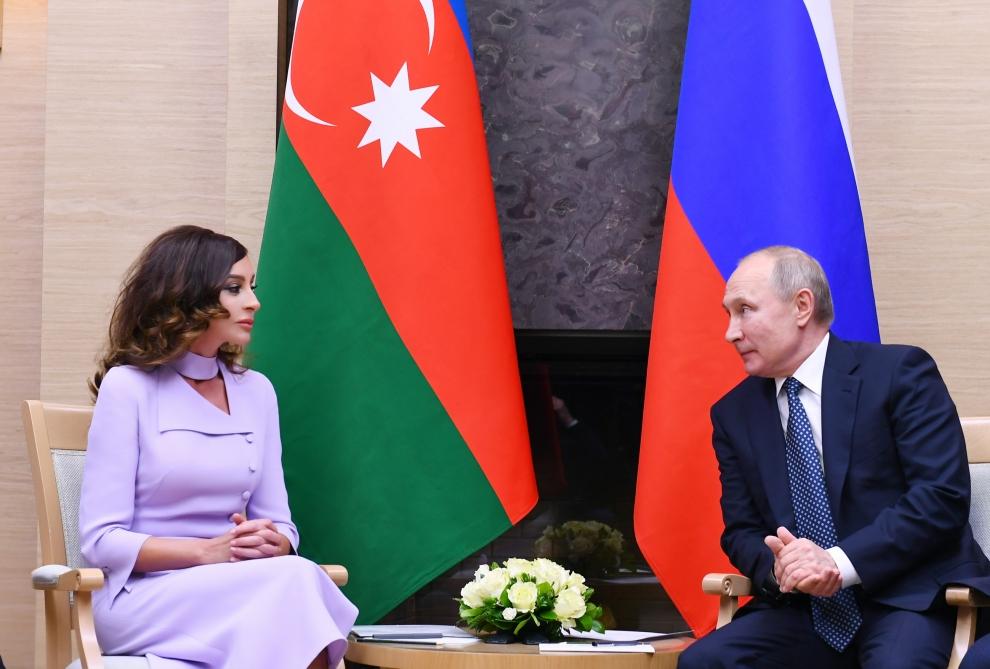 First Vice-President Mehriban Aliyeva met with Russian President Vladimir Putin (PHOTO)