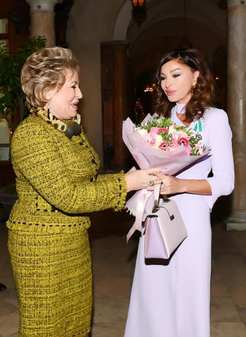 First Vice-President Mehriban Aliyeva had joint dinner with Chairperson of Federation Council of Federal Assembly of Russia (PHOTO)