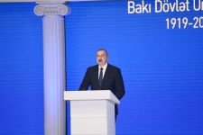 President Aliyev attends ceremony to mark 100th anniversary of Baku State University (PHOTO)