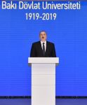 President Aliyev attends ceremony to mark 100th anniversary of Baku State University (PHOTO)