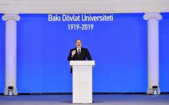 President Aliyev attends ceremony to mark 100th anniversary of Baku State University (PHOTO)