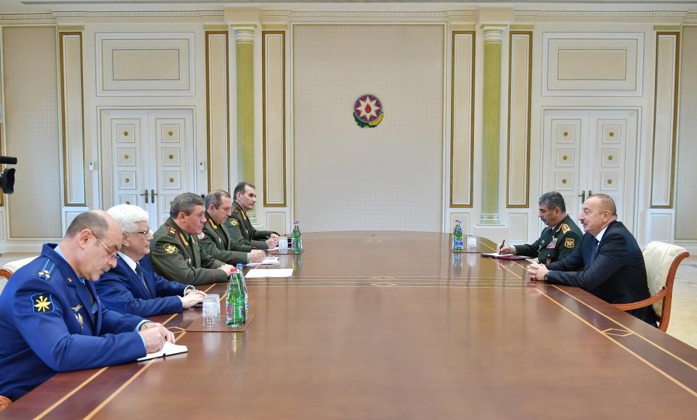 President Aliyev receives delegation led by Chief of General Staff of Russian Armed Forces (PHOTO)