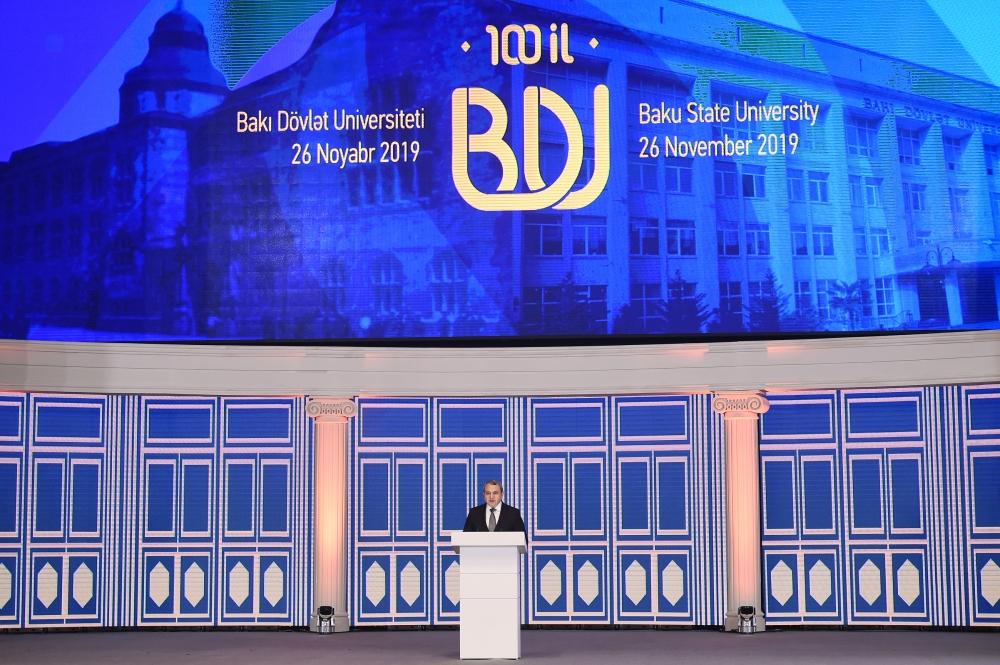 President Aliyev attends ceremony to mark 100th anniversary of Baku State University (PHOTO)