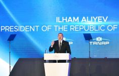 Azerbaijani president attends TANAP-Europe connection opening ceremony in Turkey’s Edirne (PHOTO)