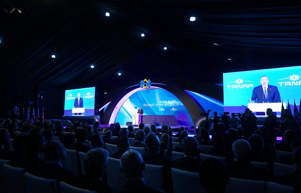 Azerbaijani president attends TANAP-Europe connection opening ceremony in Turkey’s Edirne (PHOTO)