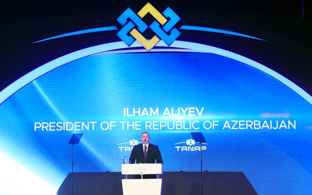 Azerbaijani president attends TANAP-Europe connection opening ceremony in Turkey’s Edirne (PHOTO)