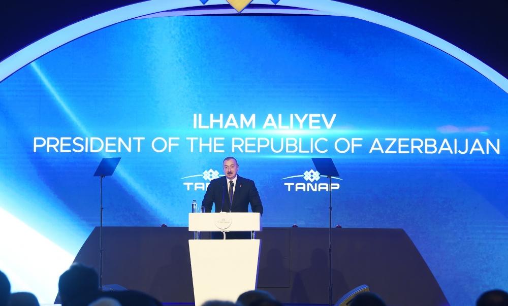Azerbaijani president attends TANAP-Europe connection opening ceremony in Turkey’s Edirne (PHOTO)