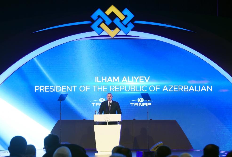 Azerbaijani president attends TANAP-Europe connection opening ceremony in Turkey’s Edirne (PHOTO)