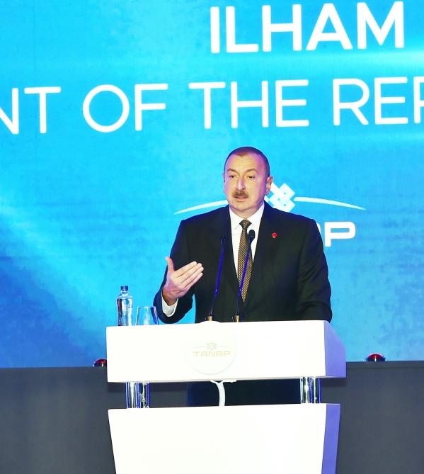 Azerbaijani president attends TANAP-Europe connection opening ceremony in Turkey’s Edirne (PHOTO)