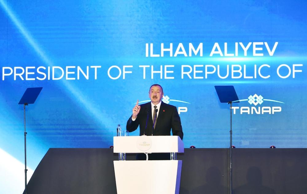 Azerbaijani president attends TANAP-Europe connection opening ceremony in Turkey’s Edirne (PHOTO)