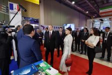 Azerbaijani president with first lady view Bakutel 2019 exhibition (PHOTO)