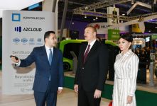 Azerbaijani president with first lady view Bakutel 2019 exhibition (PHOTO)