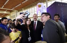 Azerbaijani president with first lady view Bakutel 2019 exhibition (PHOTO)