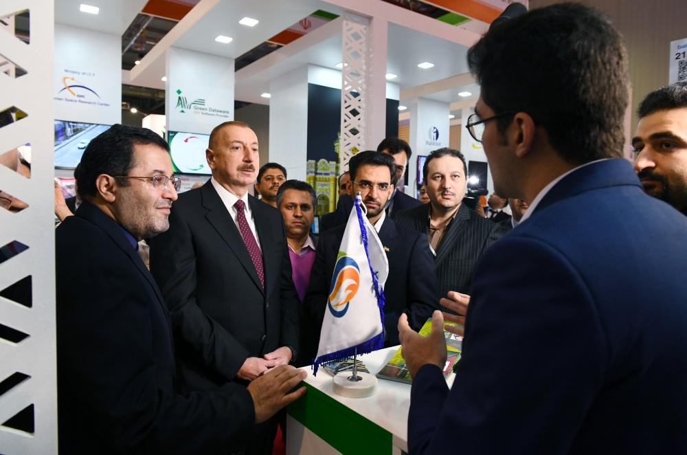 Azerbaijani president with first lady view Bakutel 2019 exhibition (PHOTO)