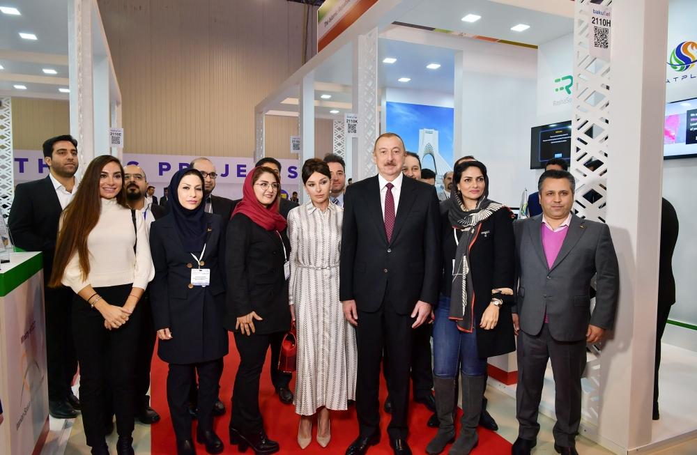 Azerbaijani president with first lady view Bakutel 2019 exhibition (PHOTO)