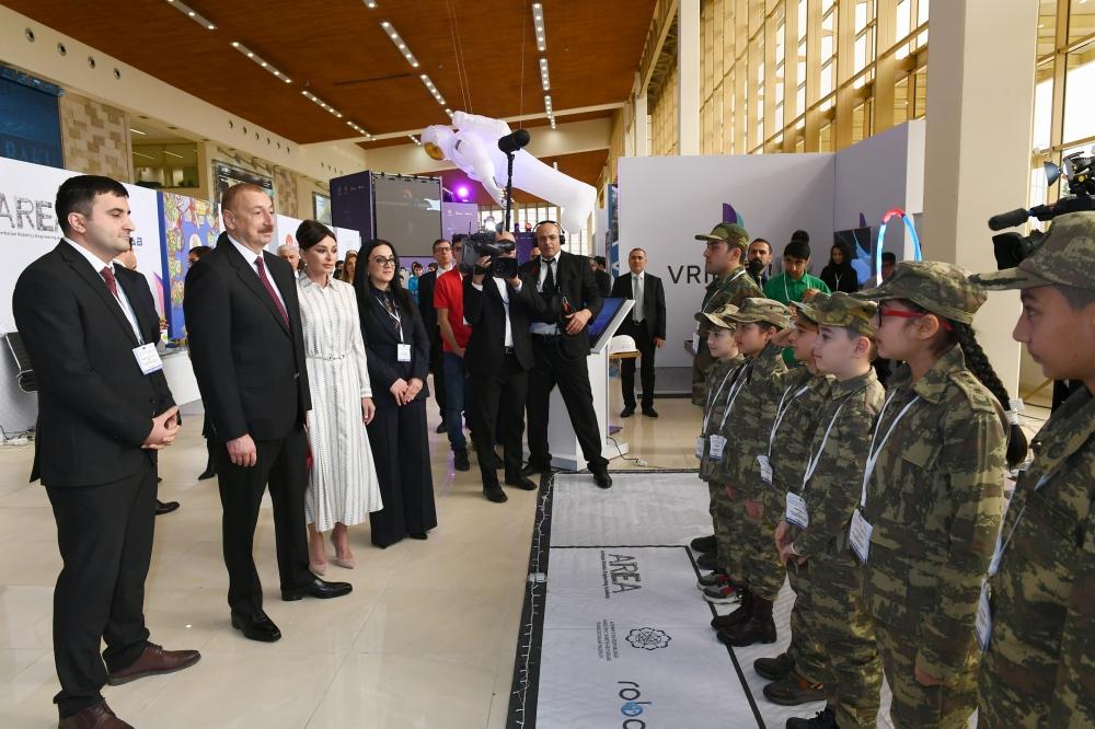 Azerbaijani president with first lady view Bakutel 2019 exhibition (PHOTO)