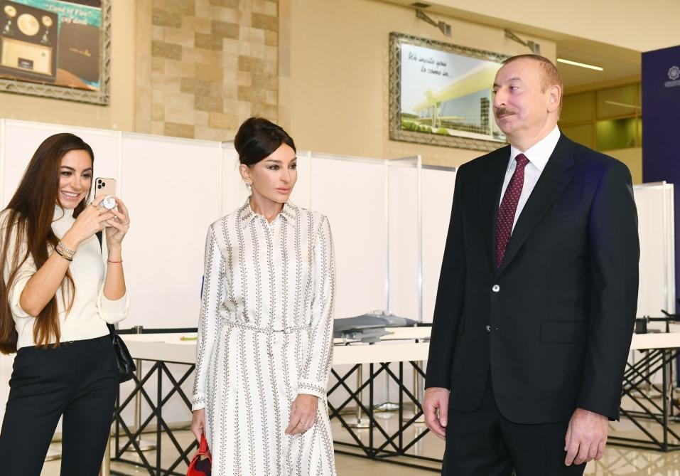 Azerbaijani president with first lady view Bakutel 2019 exhibition (PHOTO)
