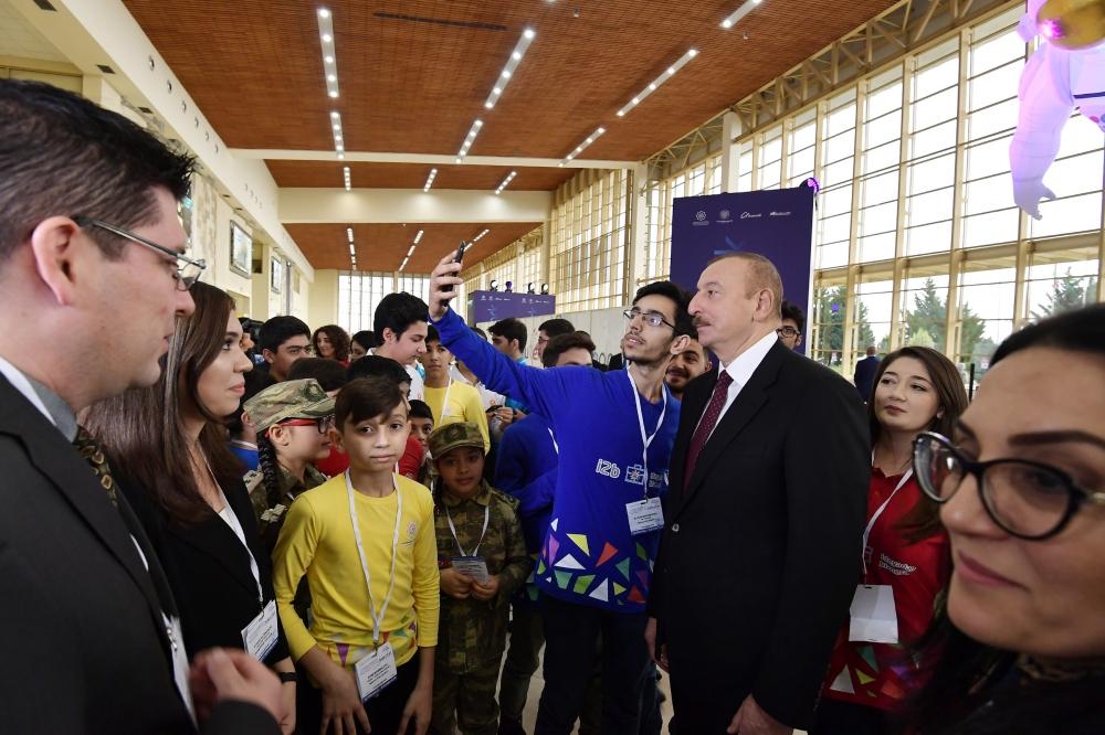 Azerbaijani president with first lady view Bakutel 2019 exhibition (PHOTO)