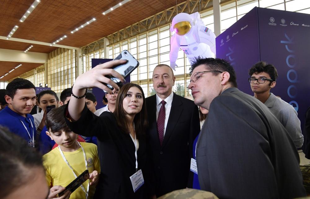 Azerbaijani president with first lady view Bakutel 2019 exhibition (PHOTO)