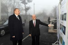 Azerbaijani president views conditions at newly constructed building for earthquake-affected families in Shamakhi (PHOTO)