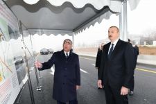 Azerbaijani president inaugurates 101-117th km section of Baku-Shamakhi-Yevlakh highway (PHOTO)