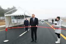 Azerbaijani president inaugurates 101-117th km section of Baku-Shamakhi-Yevlakh highway (PHOTO)