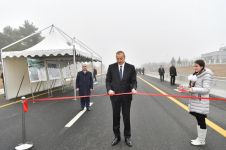 Azerbaijani president inaugurates 101-117th km section of Baku-Shamakhi-Yevlakh highway (PHOTO)