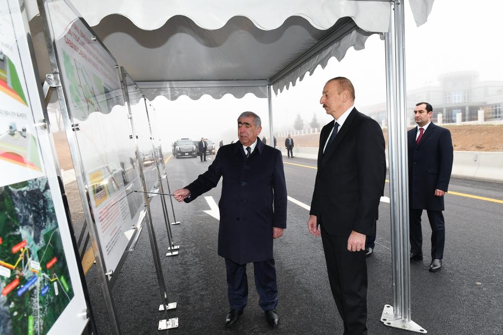 Azerbaijani president inaugurates 101-117th km section of Baku-Shamakhi-Yevlakh highway (PHOTO)