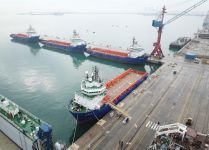 Azerbaijani president attends ceremony to launch first tanker built at Baku Shipyard (PHOTO)