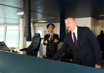 Azerbaijani president attends ceremony to launch first tanker built at Baku Shipyard (PHOTO)