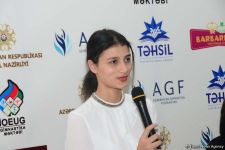 Members of Azerbaijan's national rhythmic gymnastics team meet with young athletes (PHOTO)