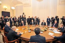 President Ilham Aliyev attended informal meeting of CIS heads of state in St. Petersburg (PHOTO)